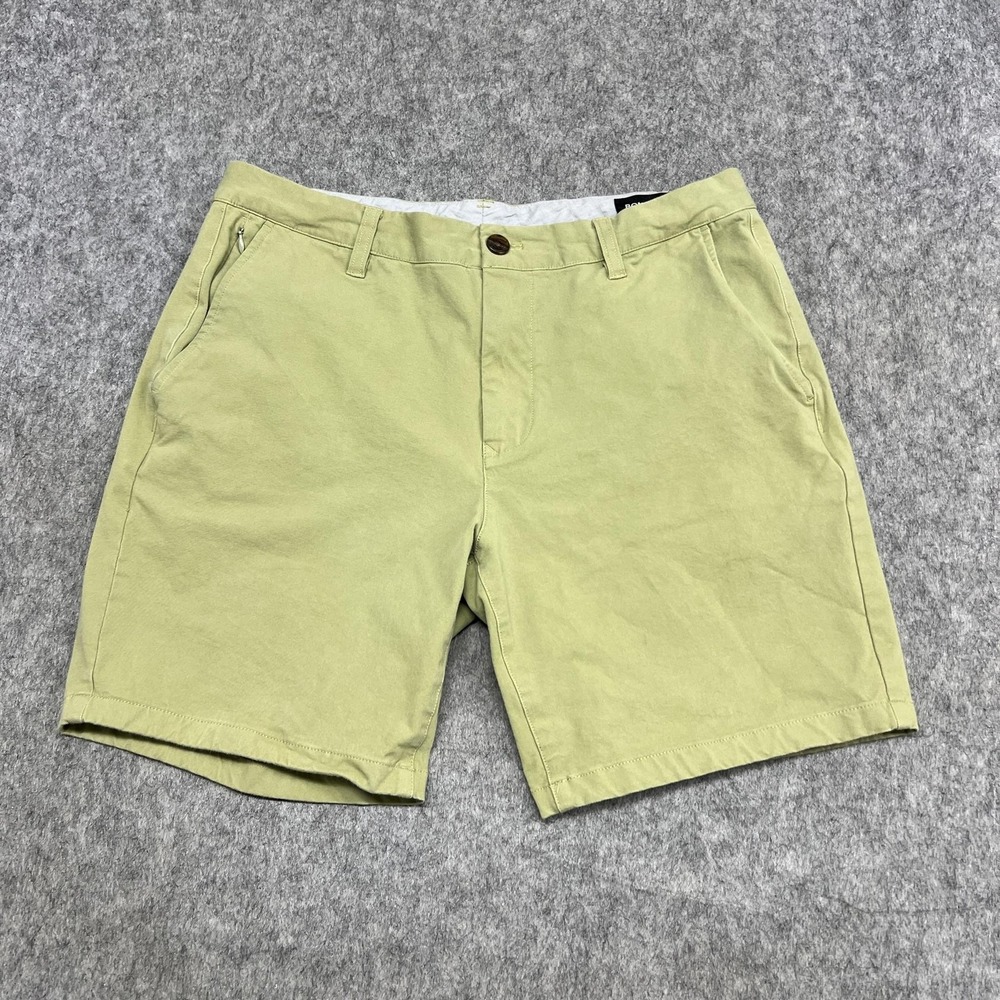 Bonobos Shorts Mens 33 Green Slim Chino 7" Inseam Stretch Casual Summer